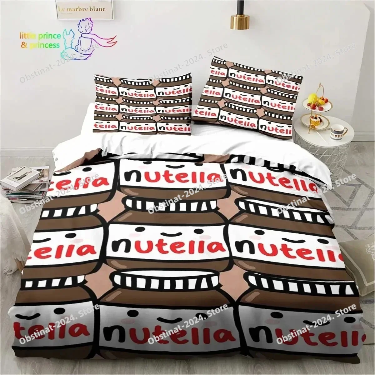 Nutella Pattern Cartoon Bedding Set Print single Comforter Quilt Bed Cover Duvet Cover Pillow Case 3 Pieces Sets Kids Adult Size
Nutella Pattern Cartoon Bedding Set Print single Comforter Quilt Bed Cover Duvet Cover Pillow Case 3 Pieces Sets Kids Adult Size