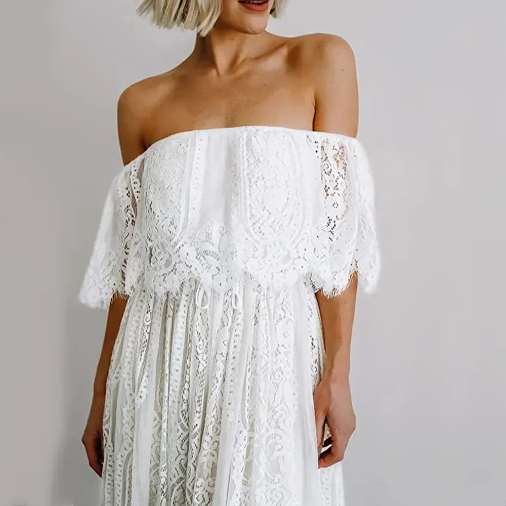 White Lace Maternity Dresses for Photo Shoot Summer V Neck Pregnancy Baby Shower Dress Pregnant Women Photography Maxi Dresses
White Lace Maternity Dresses for Photo Shoot Summer V Neck Pregnancy Baby Shower Dress Pregnant Women Photography Maxi Dresses