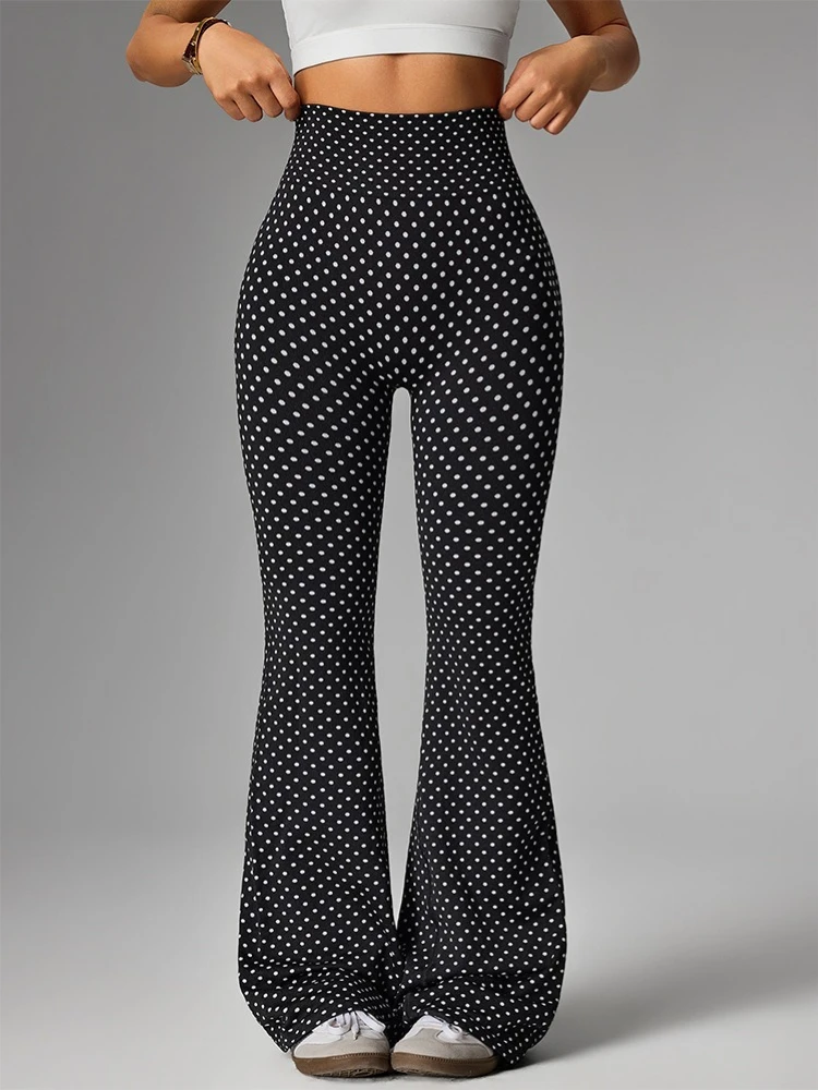 Fashion Casual Polka Dot Flare Pants Sportswear Woman Gym Leggings High Waist Fitness Training Apparel Black Yoga Tight Trousers
Fashion Casual Polka Dot Flare Pants Sportswear Woman Gym Leggings High Waist Fitness Training Apparel Black Yoga Tight Trousers