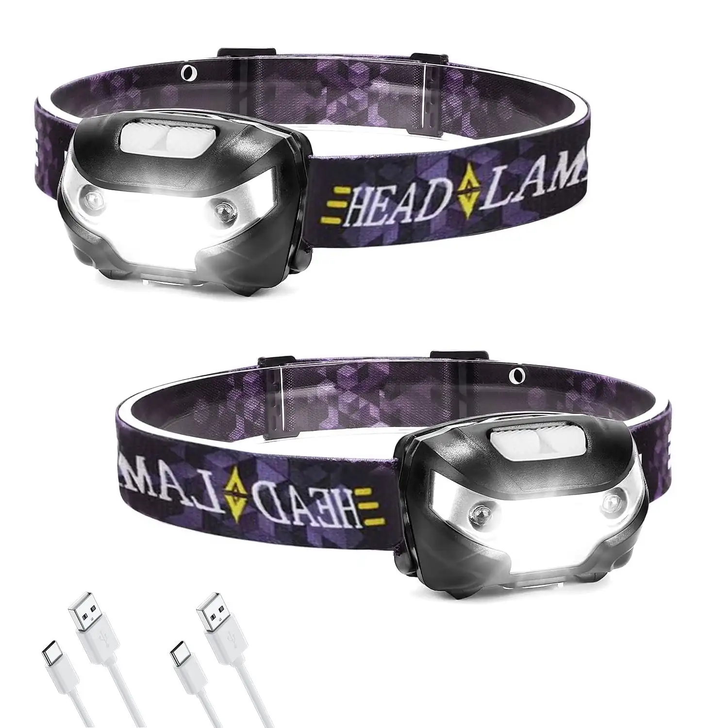 2 Pack Rechargeable Headlamp, Outdoor Waterproof Motion Sensor LED Headlamp for Camping Running Hiking Fishing
2 Pack Rechargeable Headlamp, Outdoor Waterproof Motion Sensor LED Headlamp for Camping Running Hiking Fishing