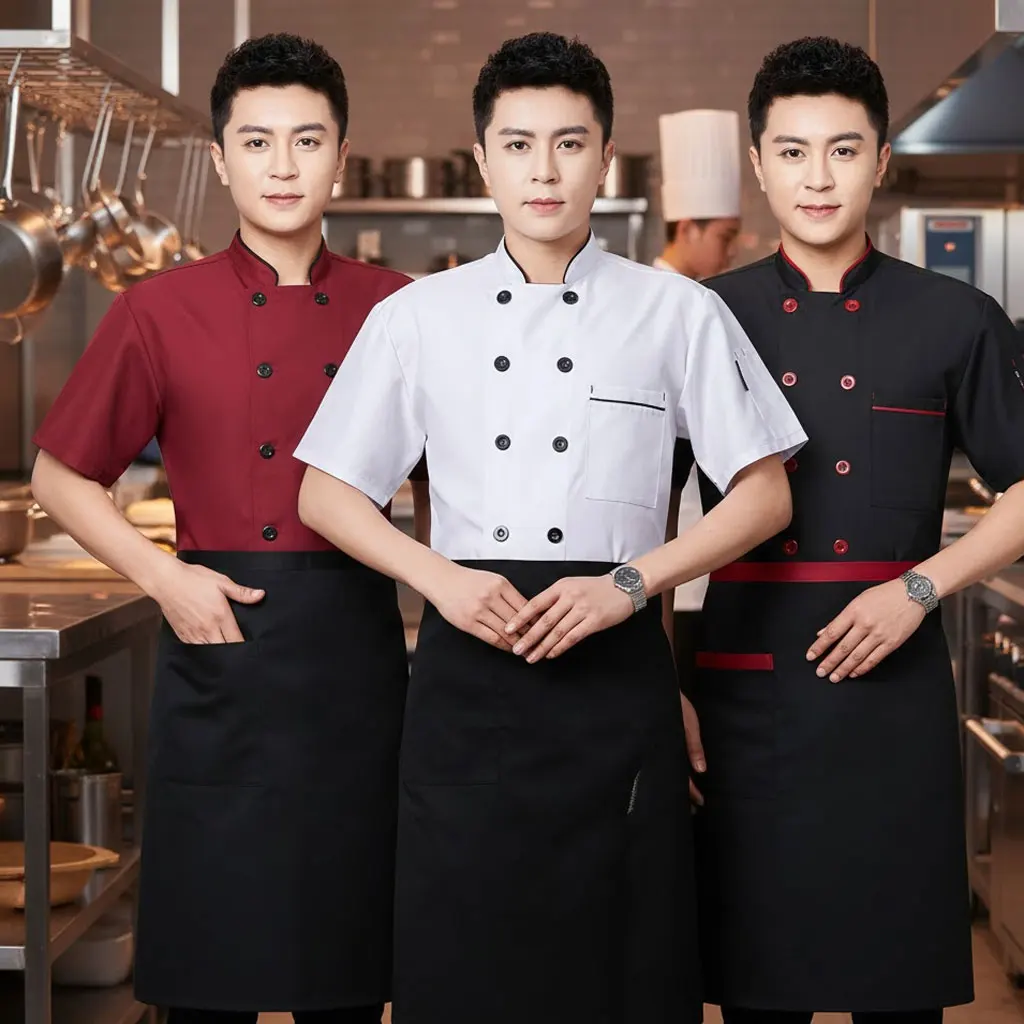 Универсальная куртка шеф-повара - удобная рабочая униформа для кухни и ресторана с коротким рукавом
Универсальная куртка шеф-повара - удобная рабочая униформа для кухни и ресторана с коротким рукавом