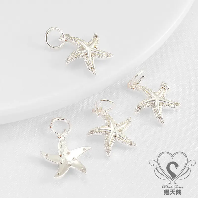 14K Gold Plated 12mm Zircon Inlaid Starfish Charm DIY Bracelet Necklace Earring Jewelry Findings
14K Gold Plated 12mm Zircon Inlaid Starfish Charm DIY Bracelet Necklace Earring Jewelry Findings