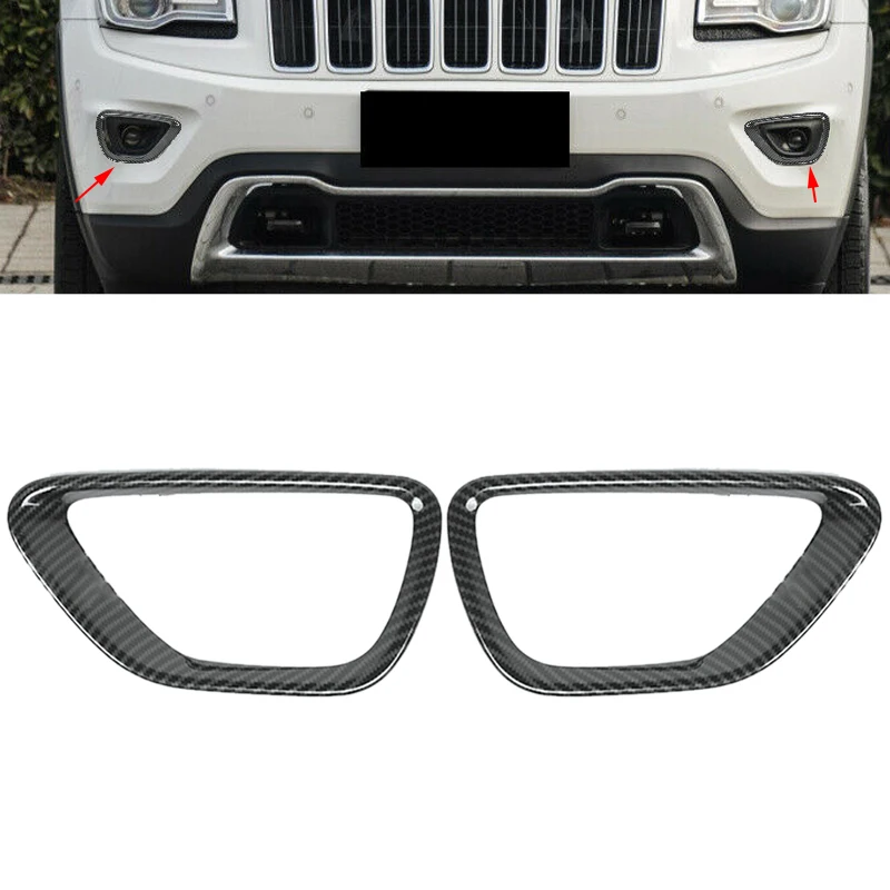 1 Pair Front Left Right Fog Light Lamp Cover Frame Trim Carbon Fiber Style Black Fit for Jeep Grand Cherokee 2017 2016 2015 2014
1 Pair Front Left Right Fog Light Lamp Cover Frame Trim Carbon Fiber Style Black Fit for Jeep Grand Cherokee 2017 2016 2015 2014