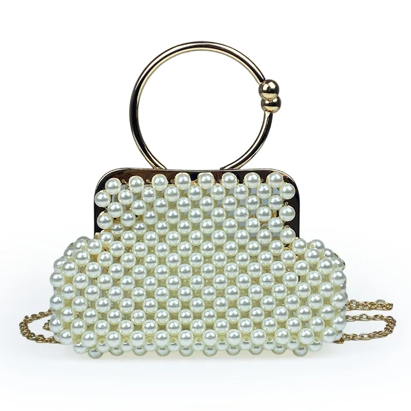 Trend Design Women's Handmade Pearl Beaded Shell Clip Bag High Quality Party Wedding Fashionable High-end Button-down Handbag
Trend Design Women's Handmade Pearl Beaded Shell Clip Bag High Quality Party Wedding Fashionable High-end Button-down Handbag