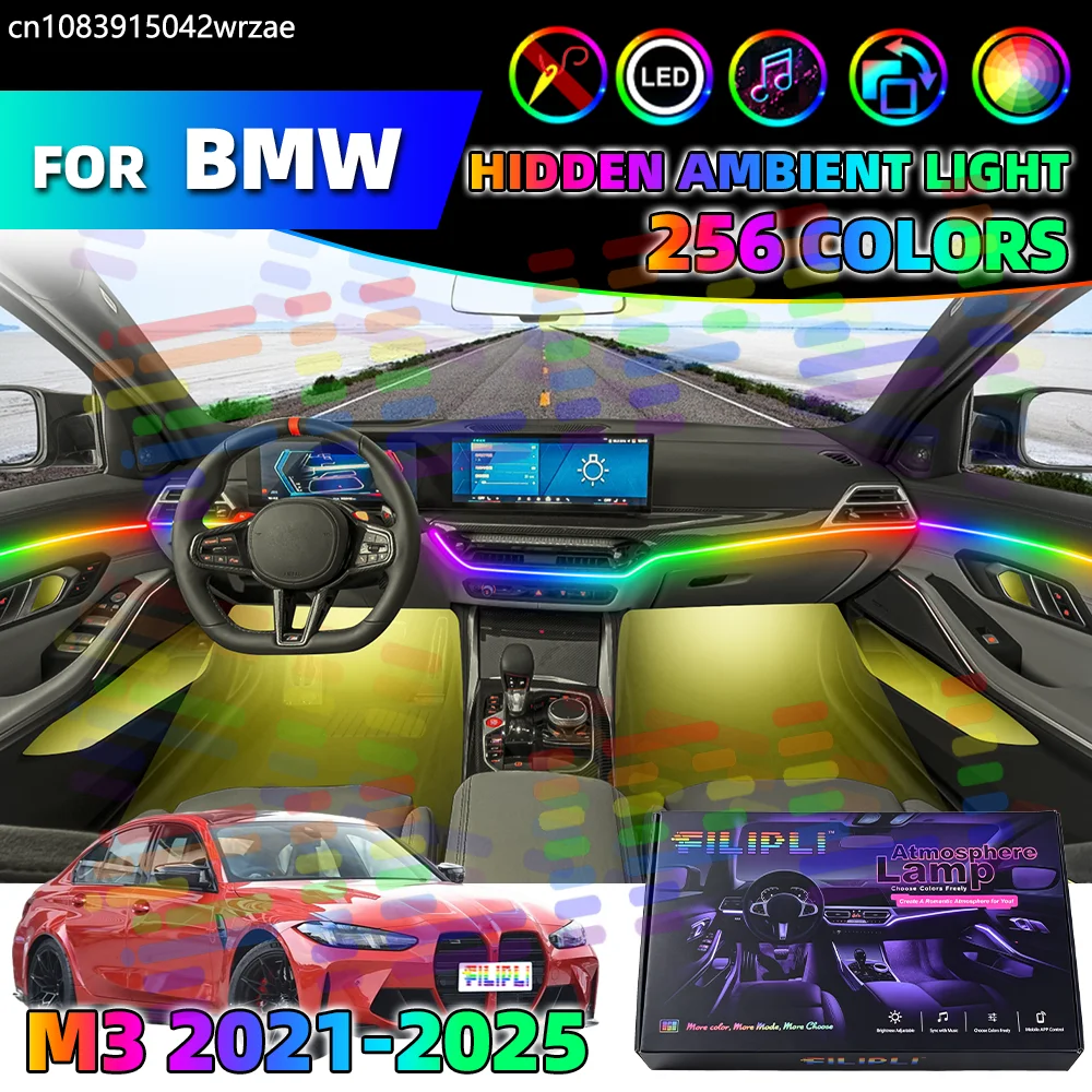 6 in 1 For BMW M3 G80 G81 Car Interior Ambient Lights Strips Breathing Lighting Kit App Control Auto Decorative Lamp Symphony Ac
6 in 1 For BMW M3 G80 G81 Car Interior Ambient Lights Strips Breathing Lighting Kit App Control Auto Decorative Lamp Symphony Ac