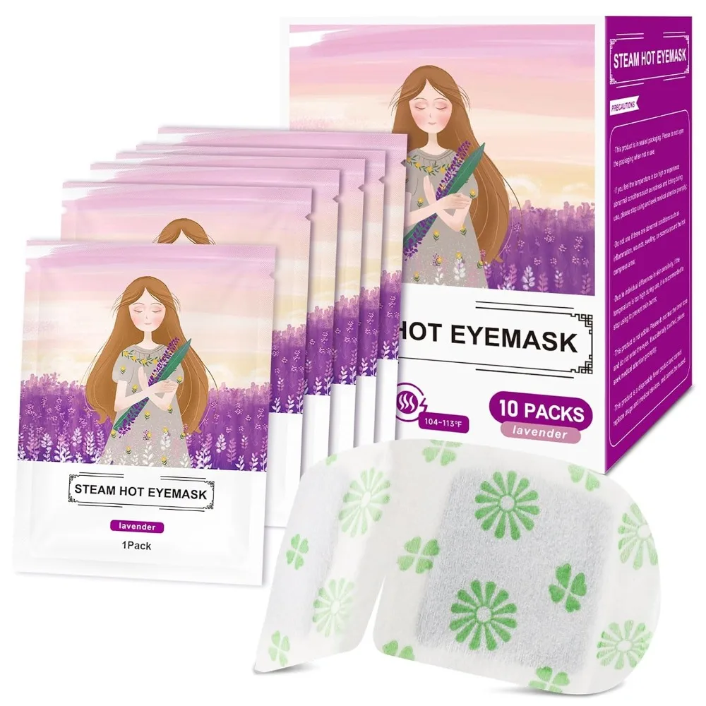 Self Heating Eye Mask Pack of 10 Disposable Lavender Scented Steam Eye Masks for Ultimate Relaxation Soothing Warm Compress Perfect for Dry Eyes Fatigue Relief Stress and Anxiety Relief at Home During Sleep for Spa
Self Heating Eye Mask Pack of 10 Disposable Lavender Scented Steam Eye Masks for Ultimate Relaxation Soothing Warm Compress Perfect for Dry Eyes Fatigue Relief Stress and Anxiety Relief at Home During Sleep for Spa