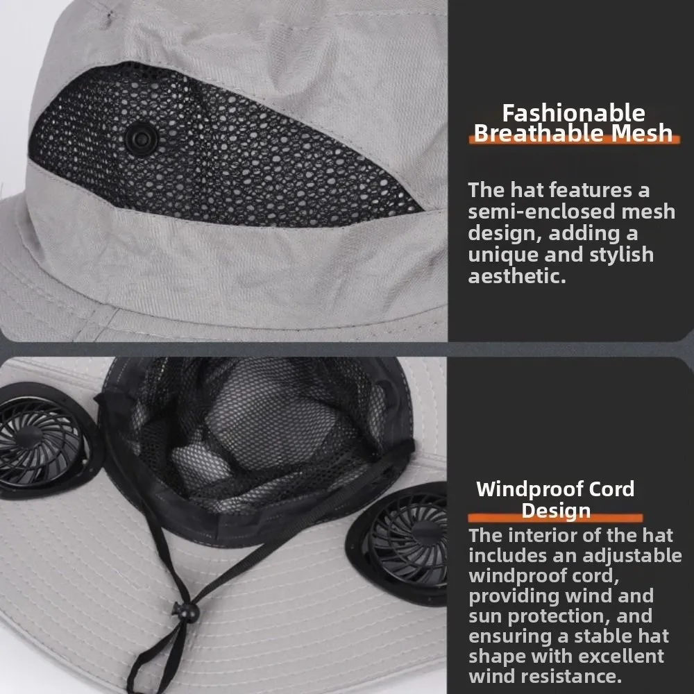 Convenient Dual Fan Solar Fan Hat Breathable UV Protection Summer Fan Visor Cap Strong Wind Lightweight Fishing Bucket Hat Sport
Convenient Dual Fan Solar Fan Hat Breathable UV Protection Summer Fan Visor Cap Strong Wind Lightweight Fishing Bucket Hat Sport
