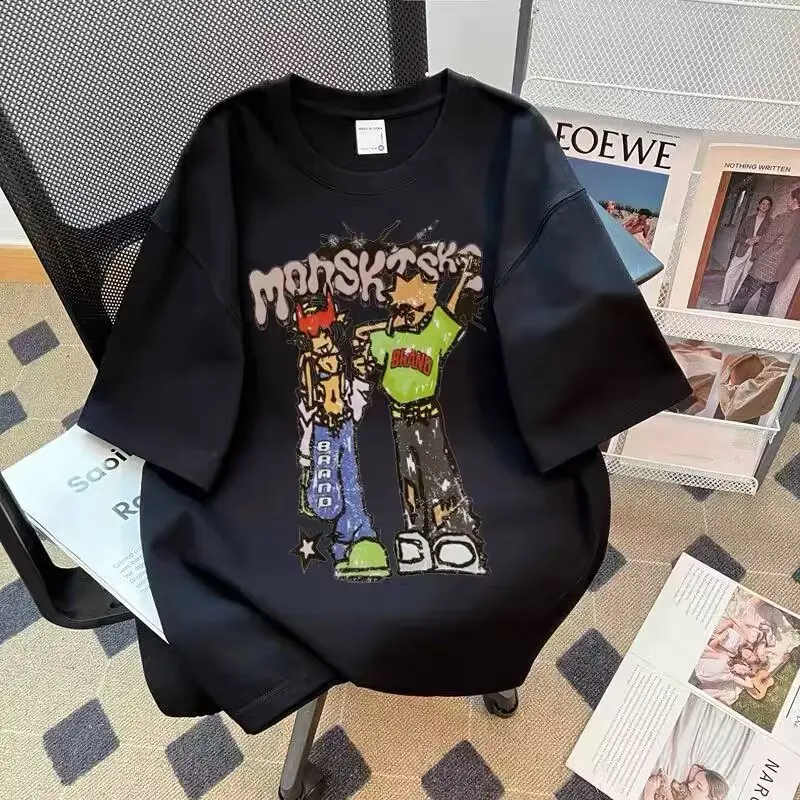 American trendy brand letter print short-sleeved T-shirt for men in summer 100% cotton ins fashion loose casual o-neck top
American trendy brand letter print short-sleeved T-shirt for men in summer 100% cotton ins fashion loose casual o-neck top