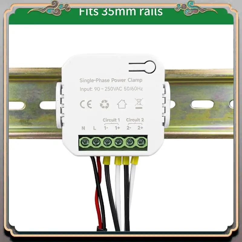 A46M-Tuya Smart Wifi Energy Meter With 2Xcurrent Transformer Clamp 90- 250V Kwh Power Monitor Electricity Statistics
A46M-Tuya Smart Wifi Energy Meter With 2Xcurrent Transformer Clamp 90- 250V Kwh Power Monitor Electricity Statistics