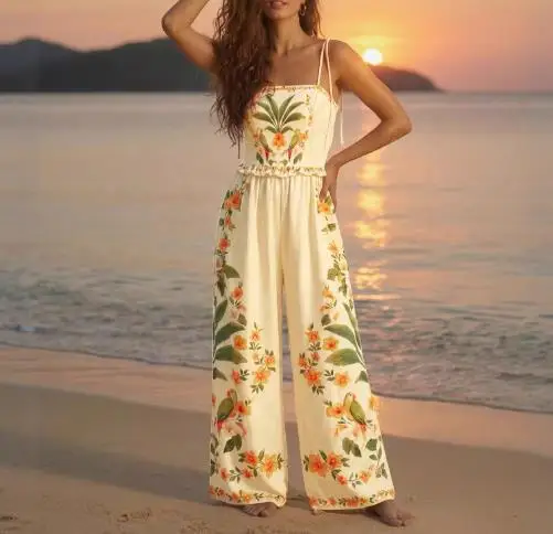 Модный женский комбинезон-камизоль с принтом для отпуска
Модный женский комбинезон-камизоль с принтом для отпуска