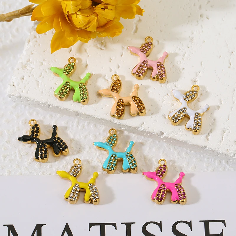 5pcs Stainless Steel Cartoon Poodle Charms Retro Zircon Dog Charm for DIY Necklace Earrings Jewelry Making Accessories Material
5pcs Stainless Steel Cartoon Poodle Charms Retro Zircon Dog Charm for DIY Necklace Earrings Jewelry Making Accessories Material