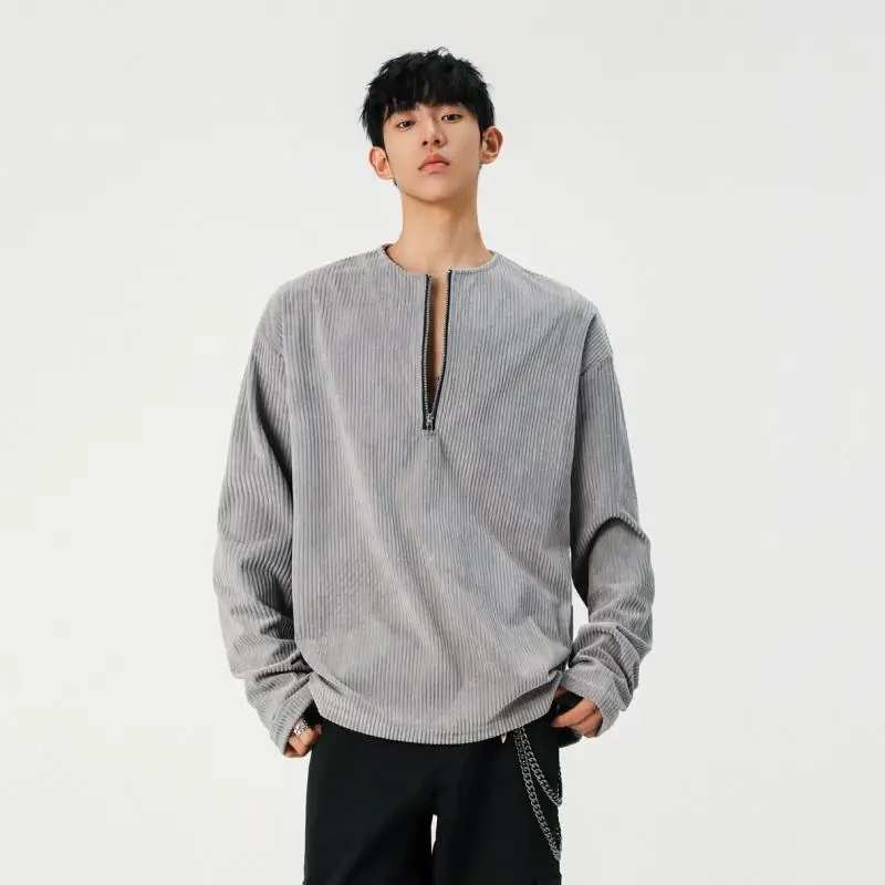 Plus Size M-3XL Men's Half-Zip Long Sleeve T-Shirt Soft Solid Color Round Neck Pullover for Autumn (Relaxed Fit, Big & Tall)
Plus Size M-3XL Men's Half-Zip Long Sleeve T-Shirt Soft Solid Color Round Neck Pullover for Autumn (Relaxed Fit, Big & Tall)