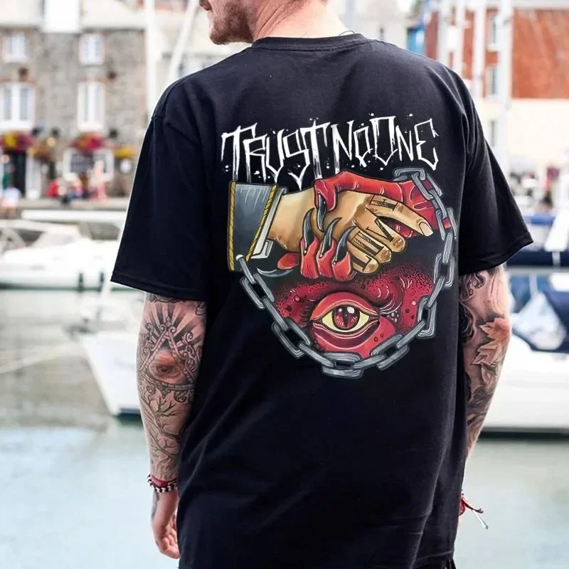 Horror Demon Dark Punk Skull Print T-shirt Men's 100% Cotton Street Rock Hip-Hop T-shirt Gothic Harajuku Short Sleeve Top
Horror Demon Dark Punk Skull Print T-shirt Men's 100% Cotton Street Rock Hip-Hop T-shirt Gothic Harajuku Short Sleeve Top