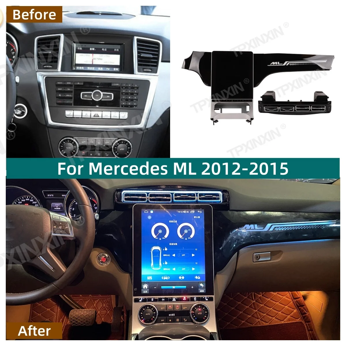 Для Mercedes Benz ML 2012 2013 2014 2015 Android 14 Carplay Автомобильный радиоприемник Стерео Автомобильный мультимедийный плеер GPS Навигационный головной блок
Для Mercedes Benz ML 2012 2013 2014 2015 Android 14 Carplay Автомобильный радиоприемник Стерео Автомобильный мультимедийный плеер GPS Навигационный головной блок