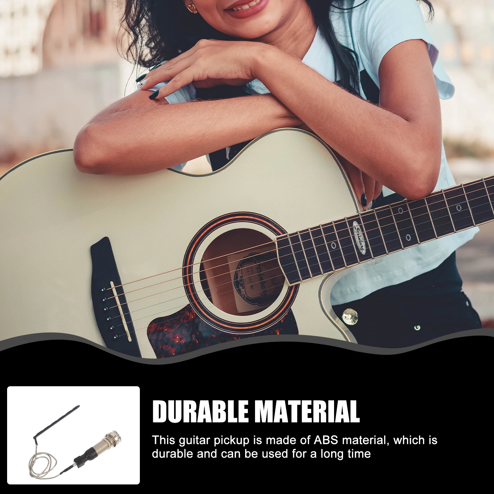 Guitar Pickups Close to Sound Source Piezoelectric Acoustic System Musical Instrument Uniform Vibration Abs Resin
Guitar Pickups Close to Sound Source Piezoelectric Acoustic System Musical Instrument Uniform Vibration Abs Resin