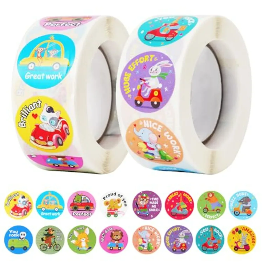 1000 Pieces Stickers for,Cute Cartoon Animal Reward Stickers Suitable for Childers, Students, Classroom, School, Home, Party 1"
1000 Pieces Stickers for,Cute Cartoon Animal Reward Stickers Suitable for Childers, Students, Classroom, School, Home, Party 1"