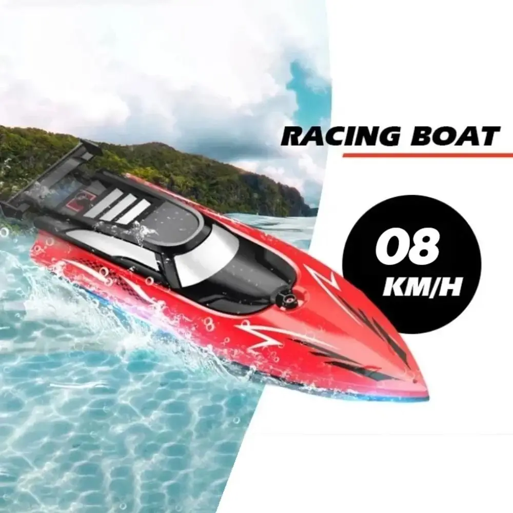 High Speed Remote Control Boat Electric Watercraft LED Light Remote-controlled Vesse Model Radio Remote Mini Rc Boat Boys Girls