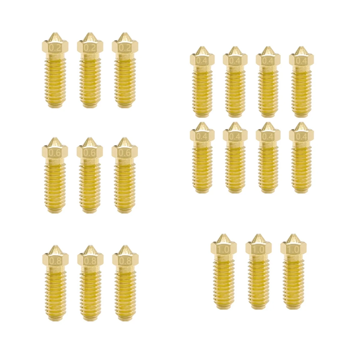 20pcs for Anycubic Kobra 3 3D Printer Hotend Components Brass Nozzle Hotend Printer Head Nozzles for 1.75mm Filament
20pcs for Anycubic Kobra 3 3D Printer Hotend Components Brass Nozzle Hotend Printer Head Nozzles for 1.75mm Filament