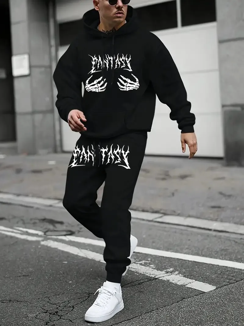 The 2025 Spring and Autumn new men's hoodie set is a casual and fashionable streetwear collection with letter prints
The 2025 Spring and Autumn new men's hoodie set is a casual and fashionable streetwear collection with letter prints