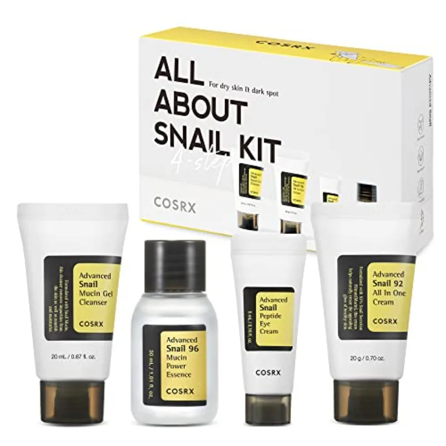COSRX All About Snail Mucin Korean Skin Care Set Mini Travel Essentials Travel Size Gift Set with Snail Mucin Face Wash Serum M
COSRX All About Snail Mucin Korean Skin Care Set Mini Travel Essentials Travel Size Gift Set with Snail Mucin Face Wash Serum M