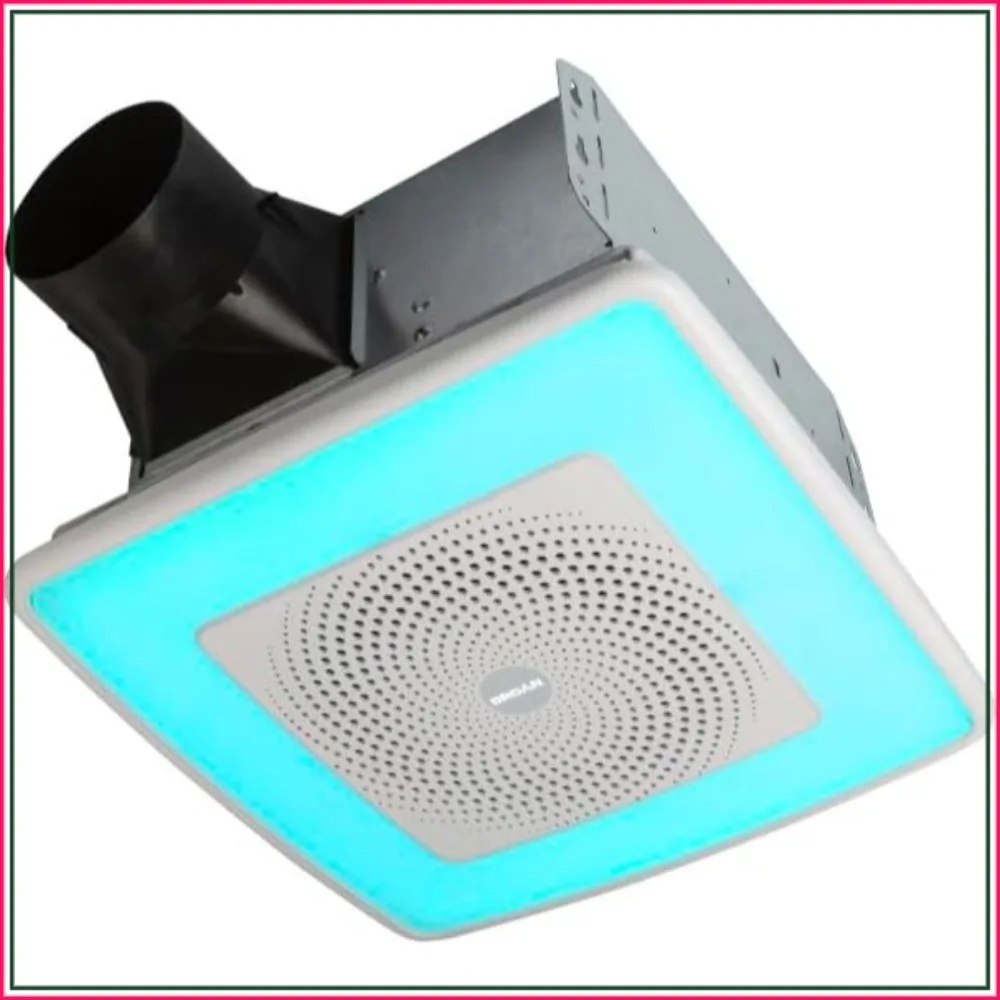 Bluetooth Bathroom Exhaust Fan with 24-Color LED Light, 110 CFM Quiet Motor, Wireless Wall Control, App Connectivity, Easy Installation
Bluetooth Bathroom Exhaust Fan with 24-Color LED Light, 110 CFM Quiet Motor, Wireless Wall Control, App Connectivity, Easy Installation