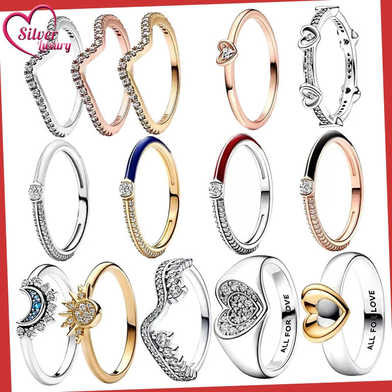 New 100% S925 Sterling Silver Eternal Heart Sliding Shining Asymmetric Wave Ring for Women's Fashion DIY High Quality Jewelry
New 100% S925 Sterling Silver Eternal Heart Sliding Shining Asymmetric Wave Ring for Women's Fashion DIY High Quality Jewelry