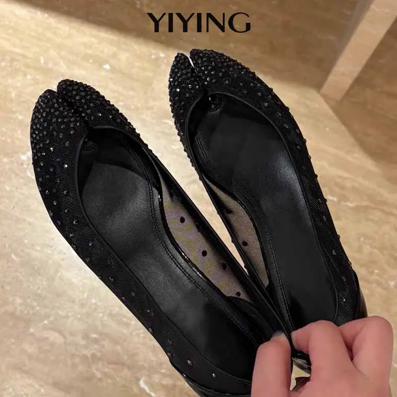 Women's Summer Style Mesh Diamond Ballet Flat Shoes Fashion Split Toe Sexy Comfortable All-match Sandals Size Mary Jane Shoes
Women's Summer Style Mesh Diamond Ballet Flat Shoes Fashion Split Toe Sexy Comfortable All-match Sandals Size Mary Jane Shoes