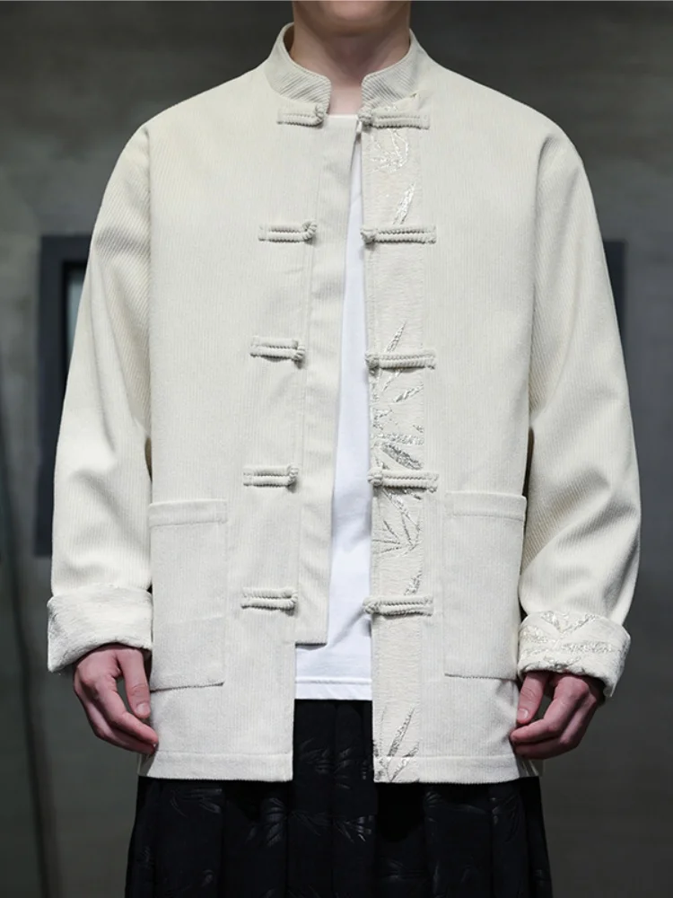 Мужская вельветовая куртка в стиле ретро, осенняя новинка, с цветовыми блоками, в китайском стиле, с пуговицами, воротником-стойкой, молодежная модная одежда в стиле Ханьфу
Мужская вельветовая куртка в стиле ретро, осенняя новинка, с цветовыми блоками, в китайском стиле, с пуговицами, воротником-стойкой, молодежная модная одежда в стиле Ханьфу