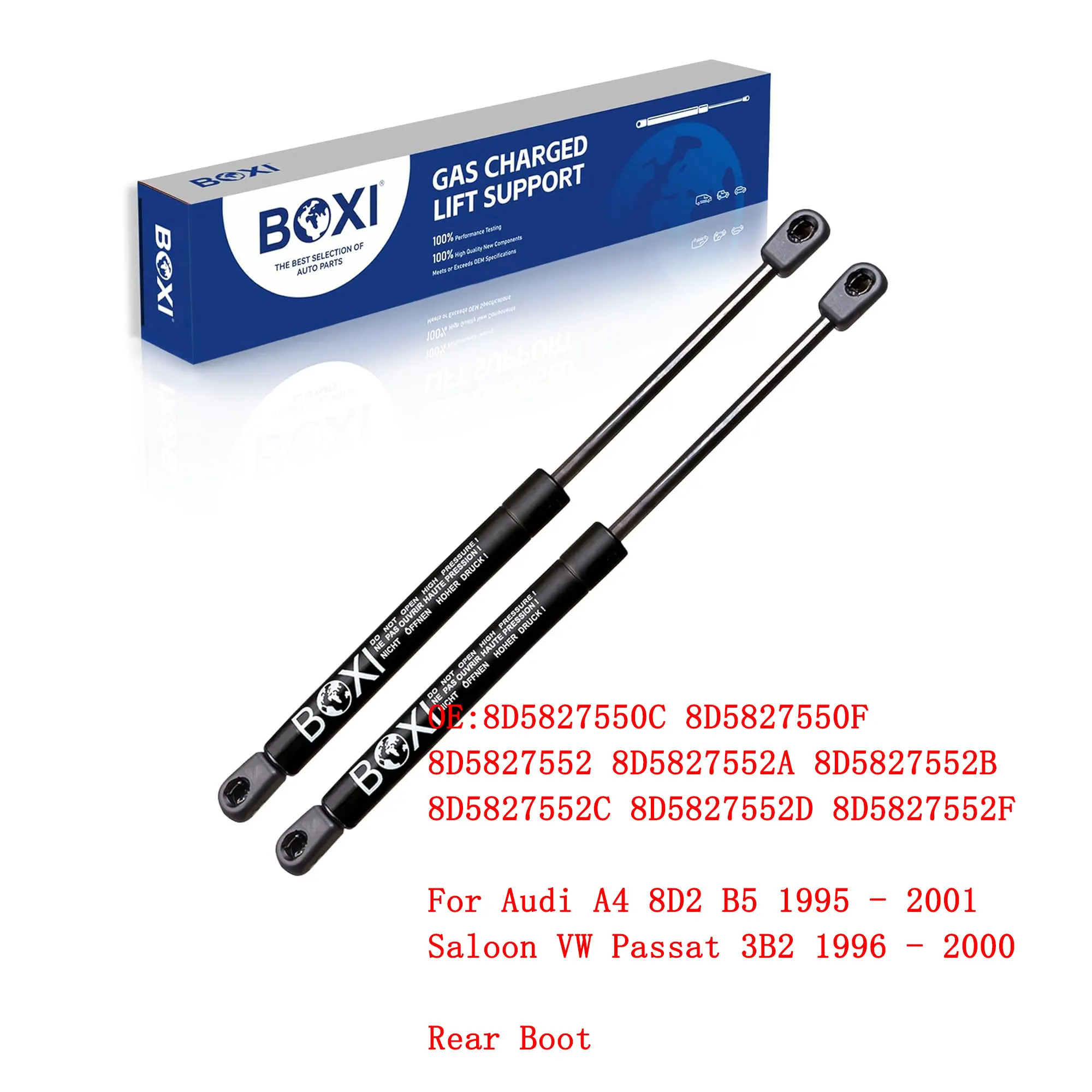 2Pcs Boot Shock Gas Spring Lift Support 8D5827550C 8D5827550F For Audi A4 8D2 B5 1995 - 2001 Saloon VW Passat 3B2 1996 - 2000
2Pcs Boot Shock Gas Spring Lift Support 8D5827550C 8D5827550F For Audi A4 8D2 B5 1995 - 2001 Saloon VW Passat 3B2 1996 - 2000
