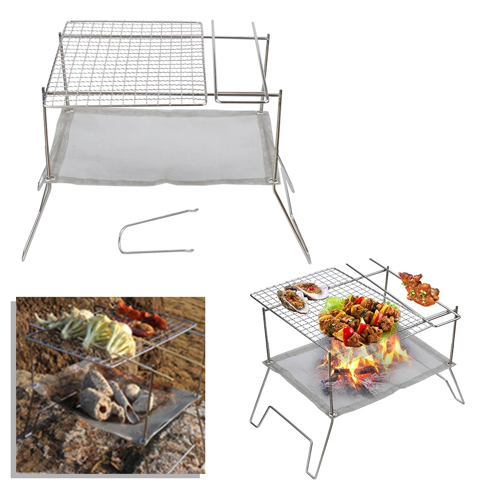 Stainless Steel Folding Campfire Grill with Storage Bag Portable Foldable Charcoal Oven for Outdoor Picnic Cooking
Stainless Steel Folding Campfire Grill with Storage Bag Portable Foldable Charcoal Oven for Outdoor Picnic Cooking