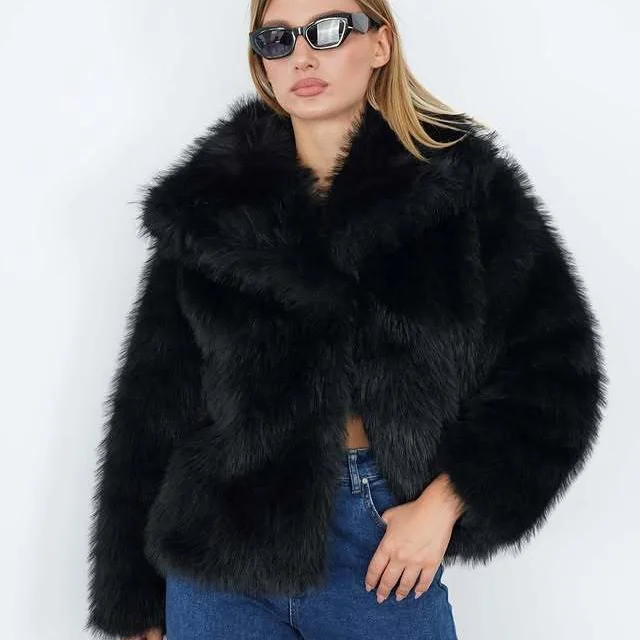Faux Fur Coat for Women Autumn Winter Plush Coats and Jackets Streetwear Outerwears Long Sleeve Warm Womens Coats
Faux Fur Coat for Women Autumn Winter Plush Coats and Jackets Streetwear Outerwears Long Sleeve Warm Womens Coats