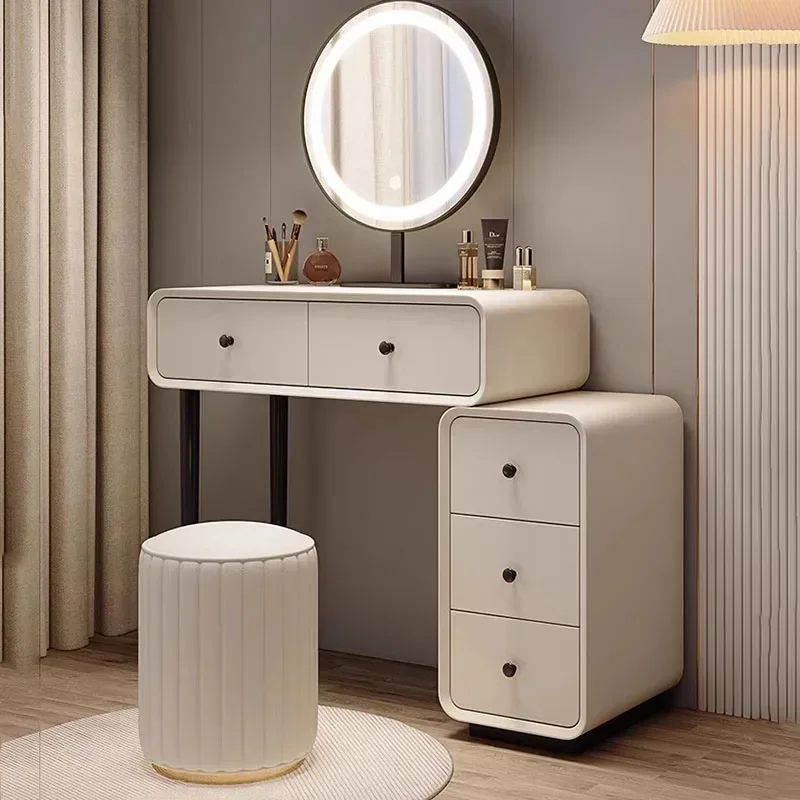 Makeup Miniature Dressing Table Light Vanity Mirror Stool Dressing Table Woman Simple Modern Penteadeira Furniture Comfortable
Makeup Miniature Dressing Table Light Vanity Mirror Stool Dressing Table Woman Simple Modern Penteadeira Furniture Comfortable