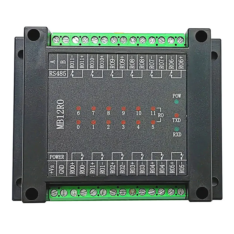 Switch Output Module 12 Channel Relay Output Isolation Type MODBUS RTU RS485 Communication
Switch Output Module 12 Channel Relay Output Isolation Type MODBUS RTU RS485 Communication