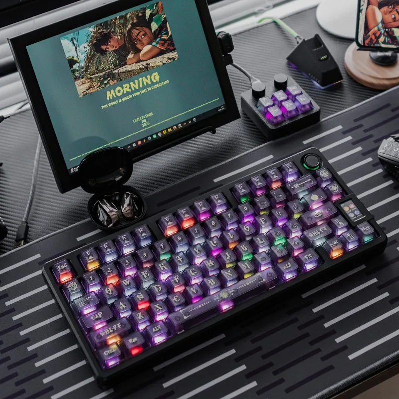 Purple Mist Transparent Theme Keycaps Set Customized PC R2 Cherry Profile Keyboard Cap for Mechanical Keyboard Accessories Gift
Purple Mist Transparent Theme Keycaps Set Customized PC R2 Cherry Profile Keyboard Cap for Mechanical Keyboard Accessories Gift