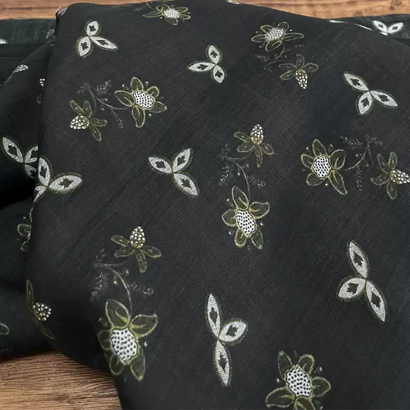 100% ramie fabric, black printing, DIY sewing fabric for making clothing, shirts, dresses
100% ramie fabric, black printing, DIY sewing fabric for making clothing, shirts, dresses