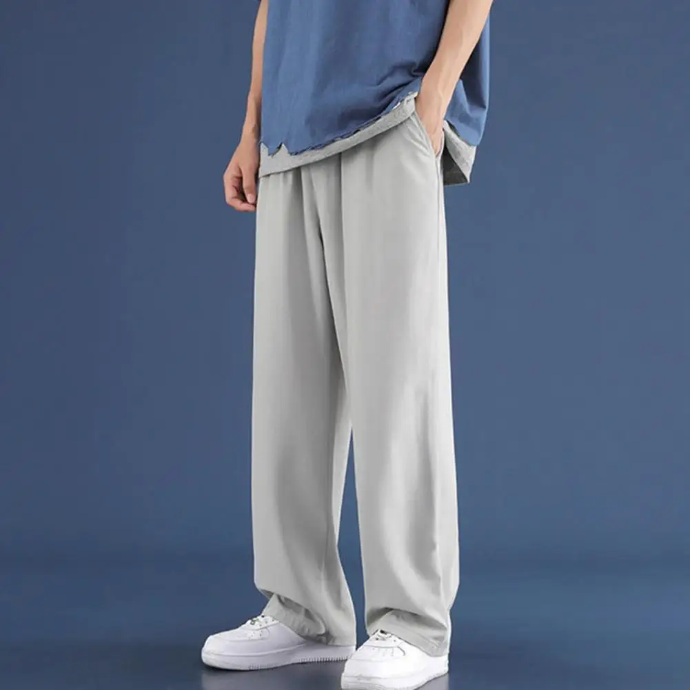 Men Wide-leg Pants Men Loose Pants Japanese Style Men's Ice Silk Wide Leg Sweatpants with Side Pockets for Gym Training Jogging
Men Wide-leg Pants Men Loose Pants Japanese Style Men's Ice Silk Wide Leg Sweatpants with Side Pockets for Gym Training Jogging