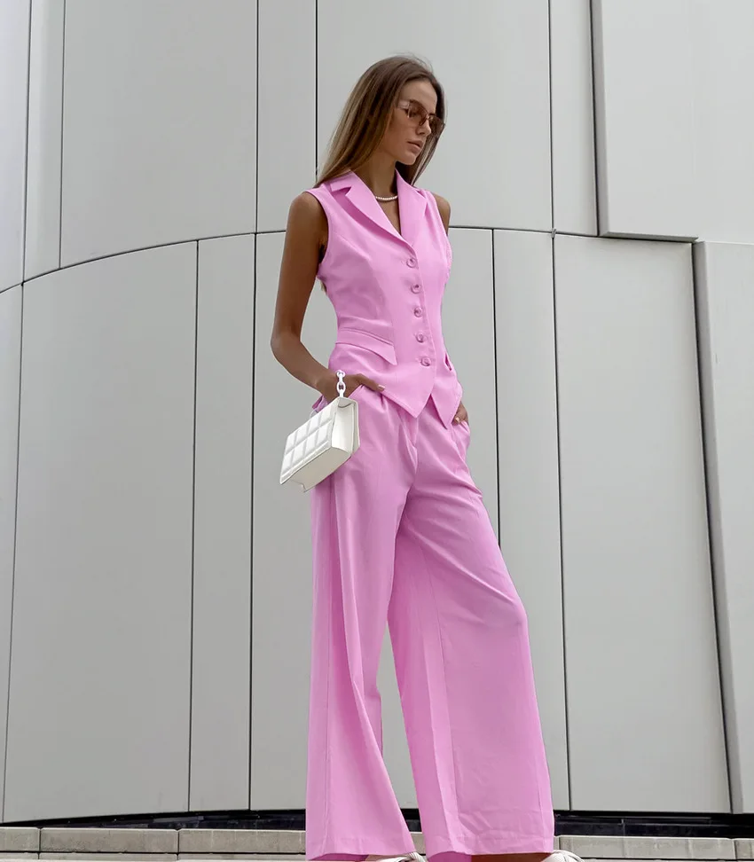 Fashion Lady Office Slim Vest Wide Leg Pants Cotton Linen 2025 Spring Summer European Sleeveless Elegant Temperament 2 Piece Set
Fashion Lady Office Slim Vest Wide Leg Pants Cotton Linen 2025 Spring Summer European Sleeveless Elegant Temperament 2 Piece Set