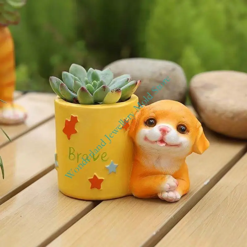 H7EB Creative Dog Planter Sturdy Silicone Mould Reusable Artistics Cement Cast Craft Supplies Accessory for Home and Garden
H7EB Creative Dog Planter Sturdy Silicone Mould Reusable Artistics Cement Cast Craft Supplies Accessory for Home and Garden