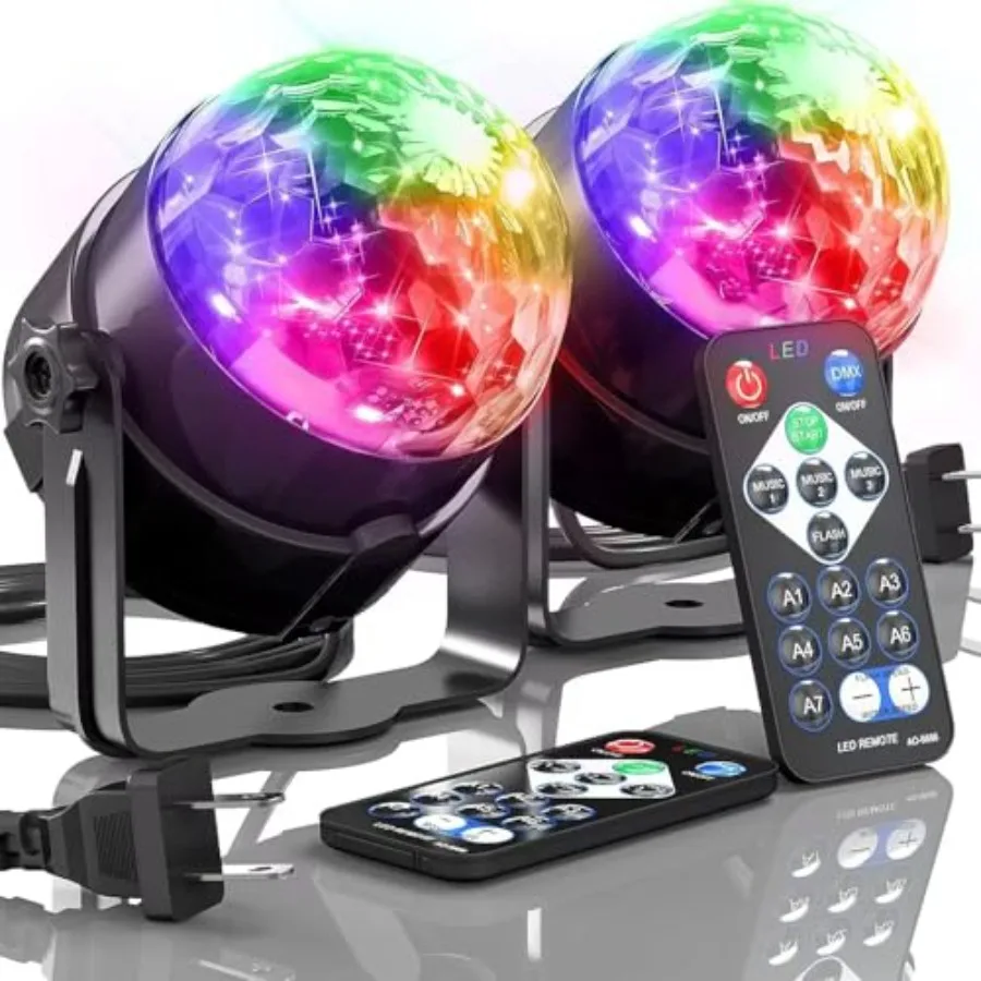 Sound Activated Party Lights, Disco Ball Light, 2-Pack Sound Activated Party Lights, Disco Ball Light, Family atmosphere lamp,
Sound Activated Party Lights, Disco Ball Light, 2-Pack Sound Activated Party Lights, Disco Ball Light, Family atmosphere lamp,