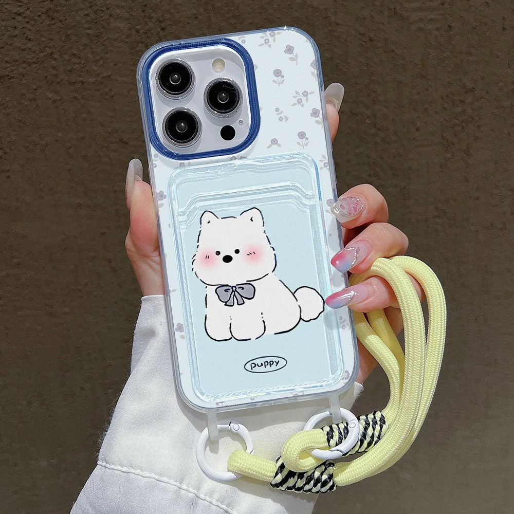 Card Holder Wrist Chain Phone Cover for iPhone 13 Case iPhone 15 16 14 12 11 Pro Max XS X XR 7 8 SE Cartoon Dog Chain Phone Case
Card Holder Wrist Chain Phone Cover for iPhone 13 Case iPhone 15 16 14 12 11 Pro Max XS X XR 7 8 SE Cartoon Dog Chain Phone Case