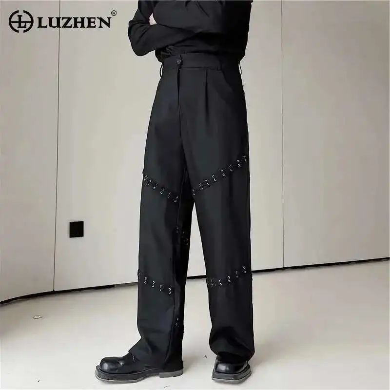 LUZHEN дизайнерский дизайн, повседневный костюм, брюки, корейская модная мужская одежда, новинка 2025, прямые брюки, элегантные светские LZ9201
LUZHEN дизайнерский дизайн, повседневный костюм, брюки, корейская модная мужская одежда, новинка 2025, прямые брюки, элегантные светские LZ9201