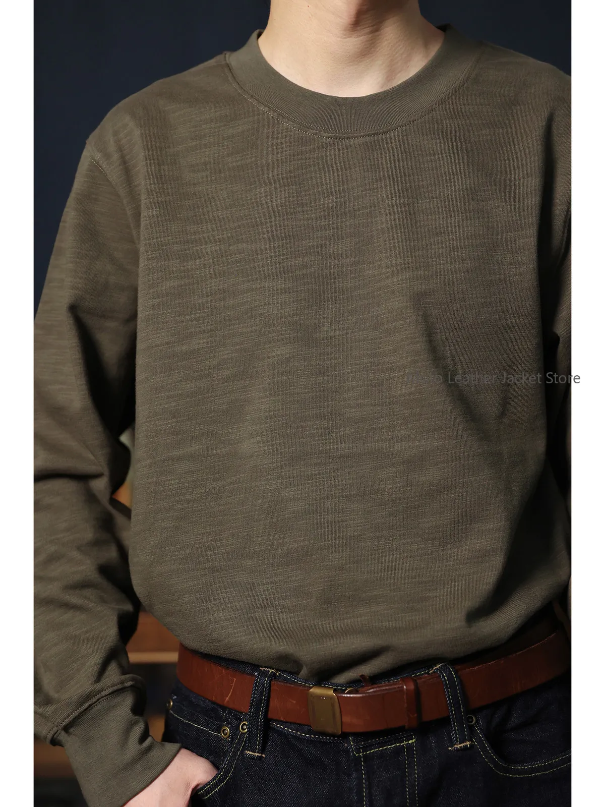 Long Sleeve T-shirt Vintage Slub Cotton Basic Solid Color Crew Neck Pullover Long Sleeve Tee
Long Sleeve T-shirt Vintage Slub Cotton Basic Solid Color Crew Neck Pullover Long Sleeve Tee