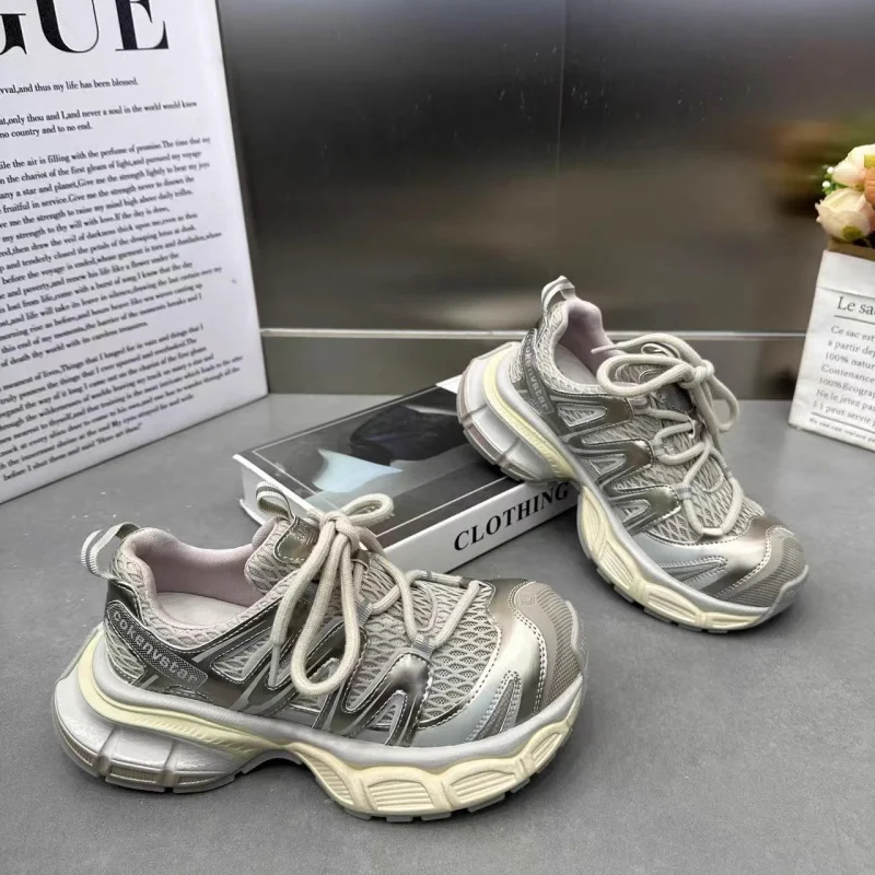 Transparent Korean Style Thick-Soled Dad Sneakers for Women Hollow Breathable Casual Shoes Versatile Height-Increasing Sneakers
Transparent Korean Style Thick-Soled Dad Sneakers for Women Hollow Breathable Casual Shoes Versatile Height-Increasing Sneakers