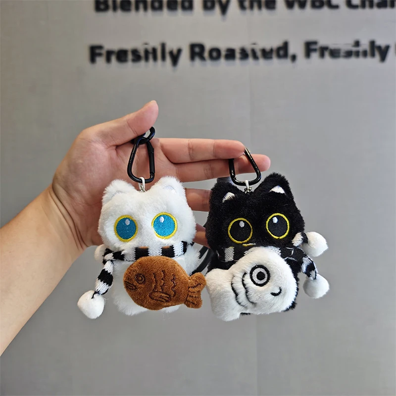 Plush Black White Cat Keychain Toy with Squeak; Kawaii Bag Charms & Car Keyring Accessories; Perfect Gift for Couples
Plush Black White Cat Keychain Toy with Squeak; Kawaii Bag Charms & Car Keyring Accessories; Perfect Gift for Couples