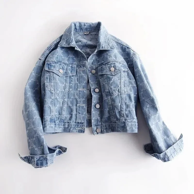 2026 Women's Denim Jacket New Embroidery Jacquard Ladies Outerwear Leisure Loose Korean Version Fashion Female Cowboy Coat
2026 Women's Denim Jacket New Embroidery Jacquard Ladies Outerwear Leisure Loose Korean Version Fashion Female Cowboy Coat