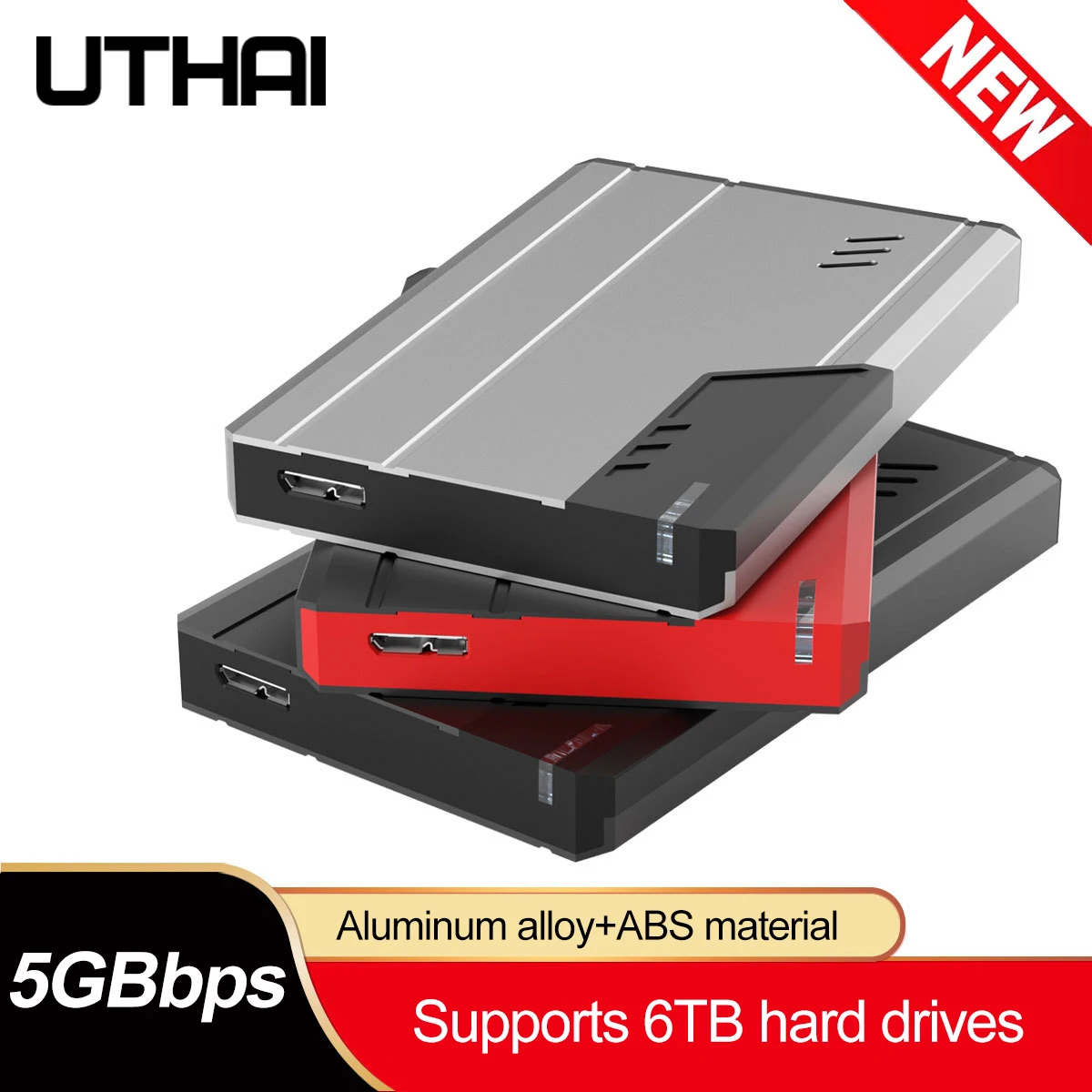 UTHAI T51 Portable Hard Drive Case 2.5-Inch USB 3.0 Laptop External Storage 5Gbps - Compact Desktop Replacement Drive Enclosure
UTHAI T51 Portable Hard Drive Case 2.5-Inch USB 3.0 Laptop External Storage 5Gbps - Compact Desktop Replacement Drive Enclosure