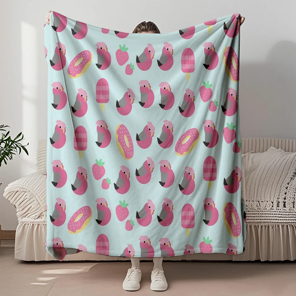 Stylish Flannel Cozy Blanket Chubby Galah Pattern Kawaii Farmhouse Rustic Double-sided Throw Hospitality Bedding
Stylish Flannel Cozy Blanket Chubby Galah Pattern Kawaii Farmhouse Rustic Double-sided Throw Hospitality Bedding
