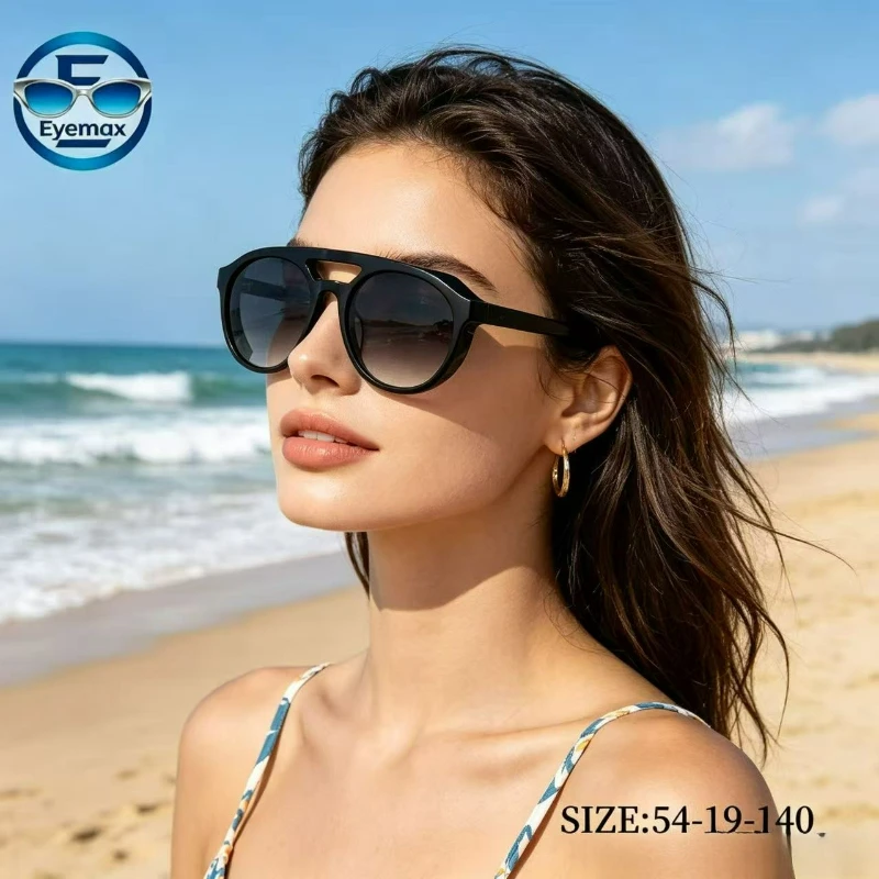 Vintage Double Bridge Round Sunglasses Women Men Gradient Gray Lens Polarized UV400 Protection Retro Fashion Driving Sun Glasses
Vintage Double Bridge Round Sunglasses Women Men Gradient Gray Lens Polarized UV400 Protection Retro Fashion Driving Sun Glasses