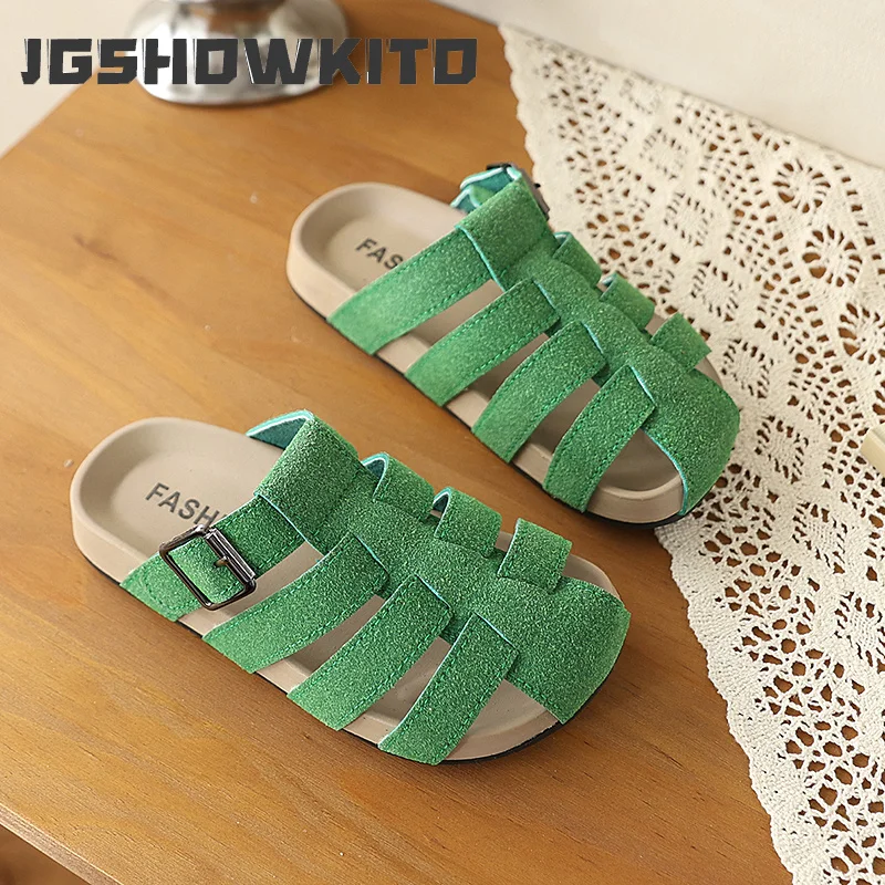 JGSHOWKITO Summer Children Closed Toe Slippers Hollow-out Breathable Kids Woven Non-slip Slippers Boys Girls Beach Slide Sandals
JGSHOWKITO Summer Children Closed Toe Slippers Hollow-out Breathable Kids Woven Non-slip Slippers Boys Girls Beach Slide Sandals