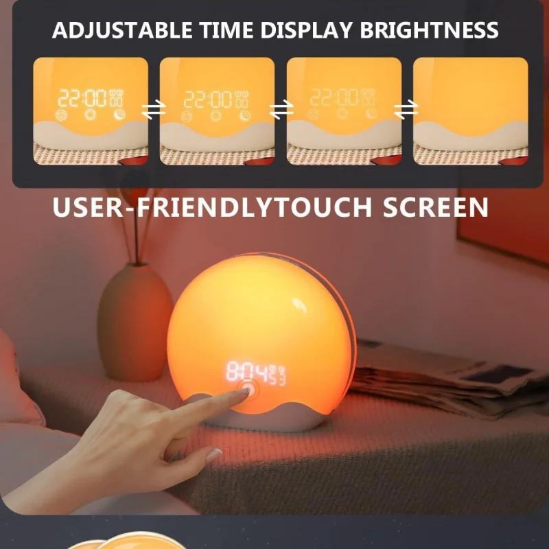 New double-sided light-emitting sunrise wake-up light, ambient light, sleep lightLEDAlarm clock with colorful and dazzling light
New double-sided light-emitting sunrise wake-up light, ambient light, sleep lightLEDAlarm clock with colorful and dazzling light
